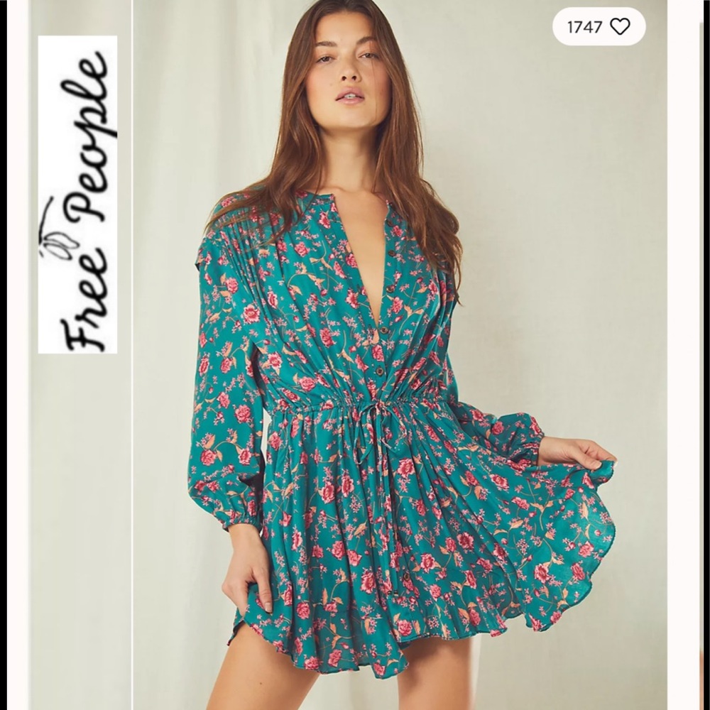🆕🔥NWT Free People Flower Fields Mini Dress